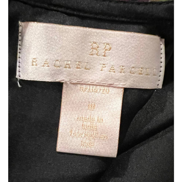 RACHEL PARCELL Floral Tie Neck Long Sleeve Satin Dress (10) - Picture 7 of 9